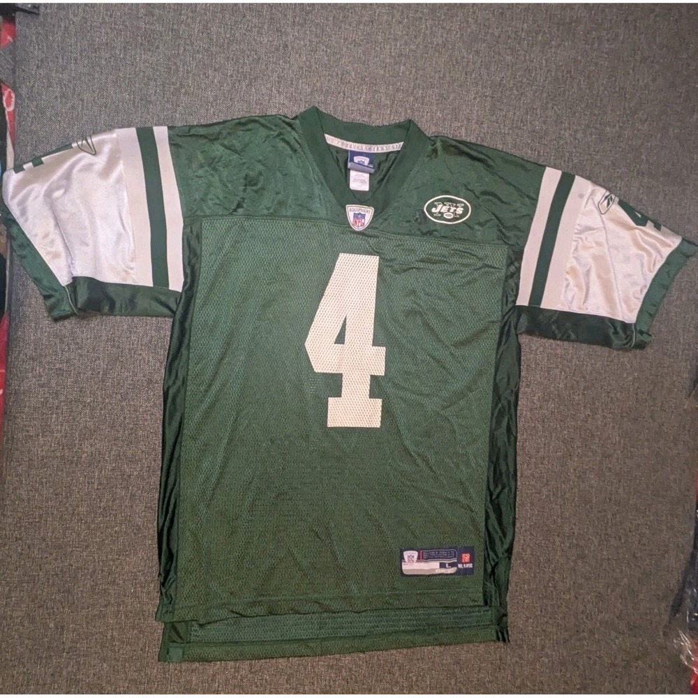 NFL Reebok On Field New York Jets Brett Favre #4 Jersey Size Large Football‎